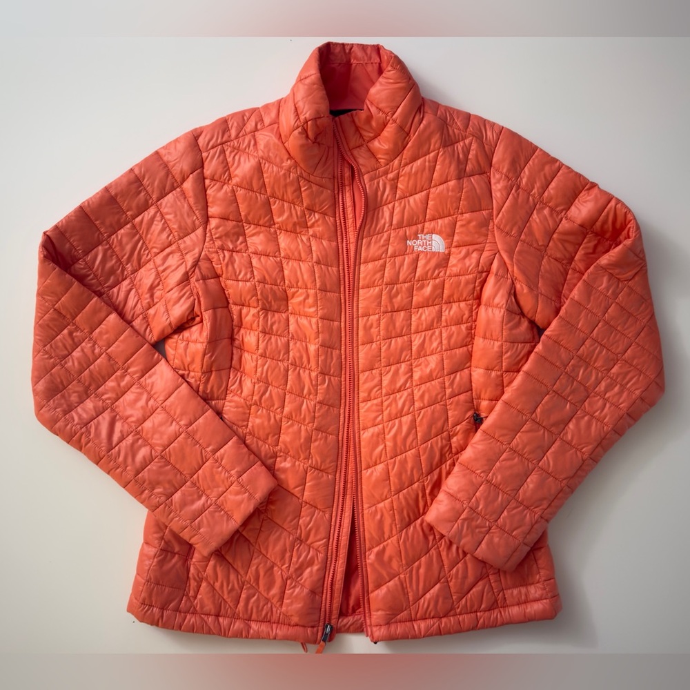The North Face Women’s Coral Orange Quilted Puffer Jacket